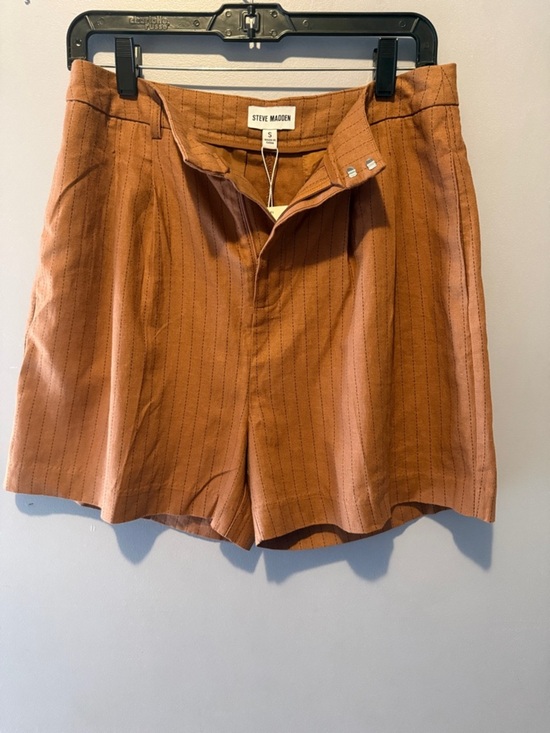 Steve Madden Pants - Steve Madden Rust Pinstripe High-Rise Shorts S